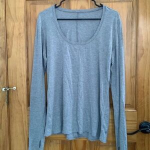 Lululemon Basic Scoop Neck, Long Sleeve Shirt with Thumbholes